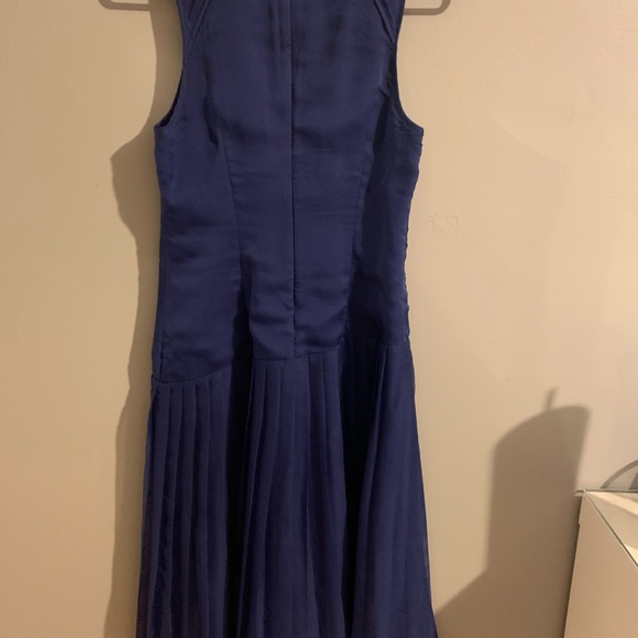 Blue Pleated Dress - Picture 2 of 4